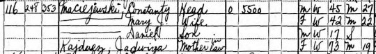 1930 Constanty Mary Maciejewski census cropped