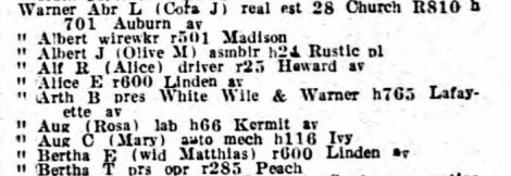 1931 Warner AugCMary and LouisMartha city directory (2)