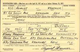 1942 August Warner WWII draft registration