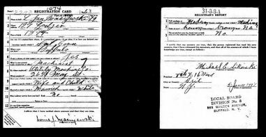 1918 Louis Jan Maciejewski WWI draft registration
