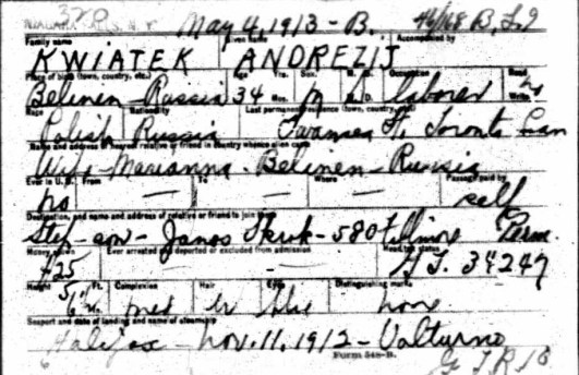 1913 Andrzej Kwiatek from Canada