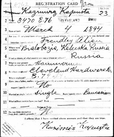 1918 Kapusta WWI draft cropped