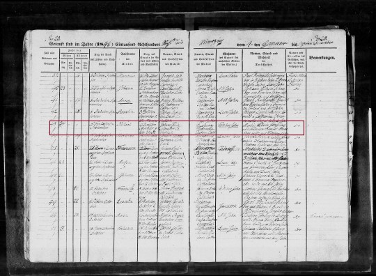 1846 Michael Klein birth marked