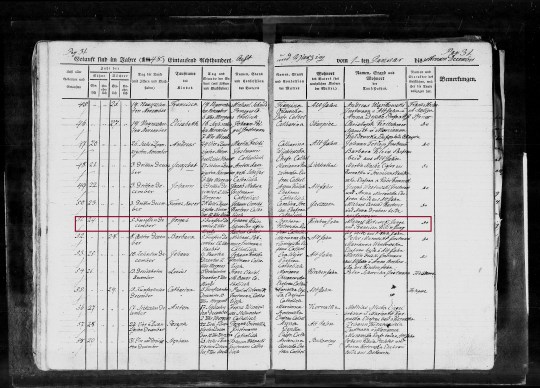 1848 Joseph Klein Birth marked