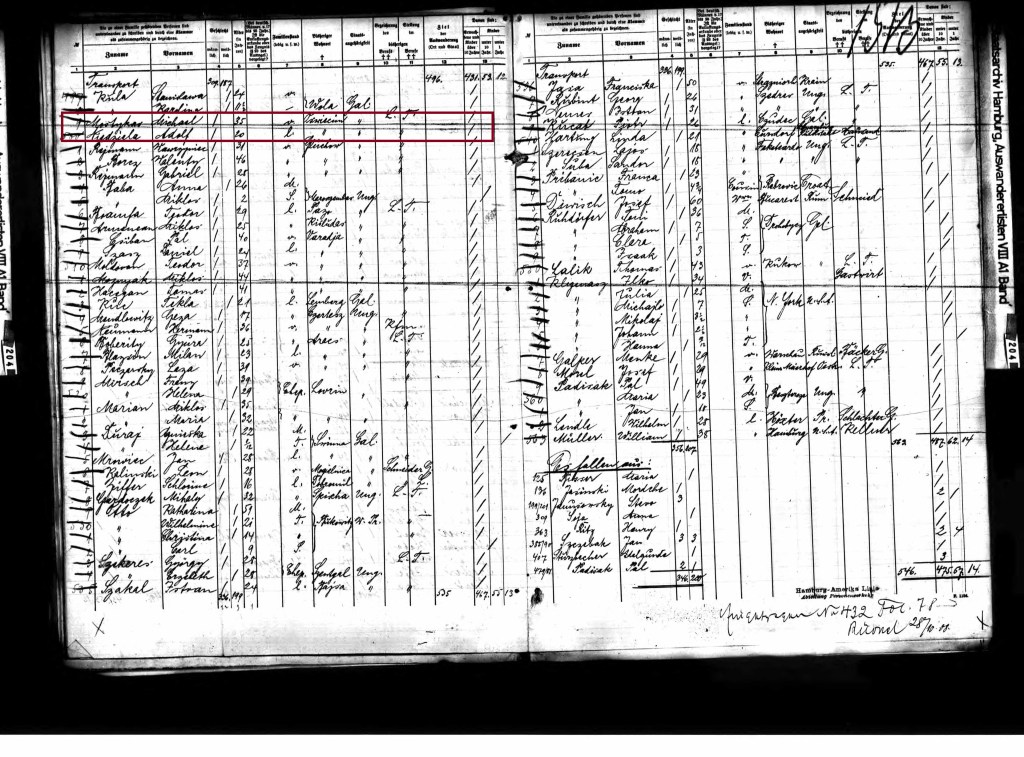 1908 Michal Mastykas Hamburg marked